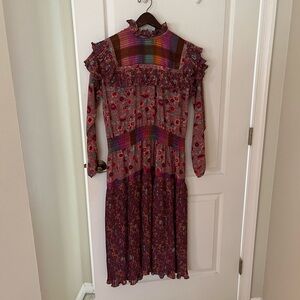 Floral Multicolor Long Sleeve Dress